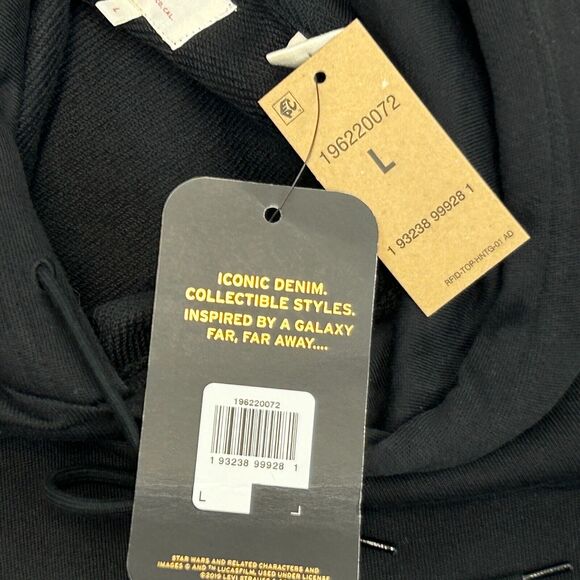 Levis x Star Wars Darth Vader Hoodie Movie Film Hooded Sweatshirt Black L Large - Picture 10 of 15